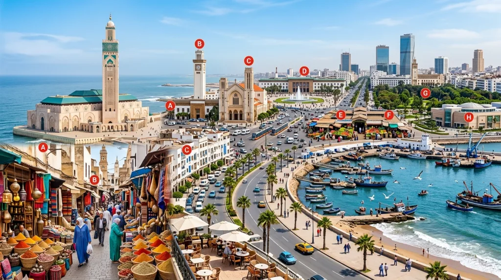 découvrez les 13 lieux incontournables à visiter à casablanca pour un séjour mémorable entre culture, histoire et modernité.