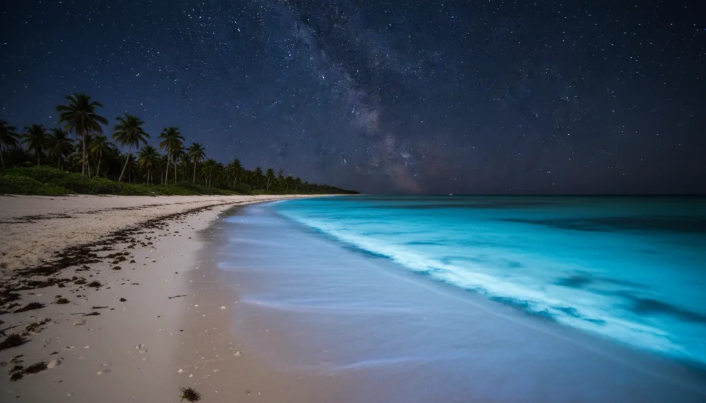 découvrez la bioluminescence à holbox, un spectacle naturel fascinant où les eaux s'illuminent la nuit. une expérience unique à vivre absolument lors de votre visite.