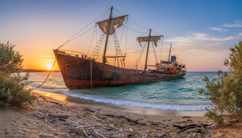 découvrez l'épave dimitrios, un fascinant mystère maritime à explorer sur la plage de valtaki, entre histoire et légendes.